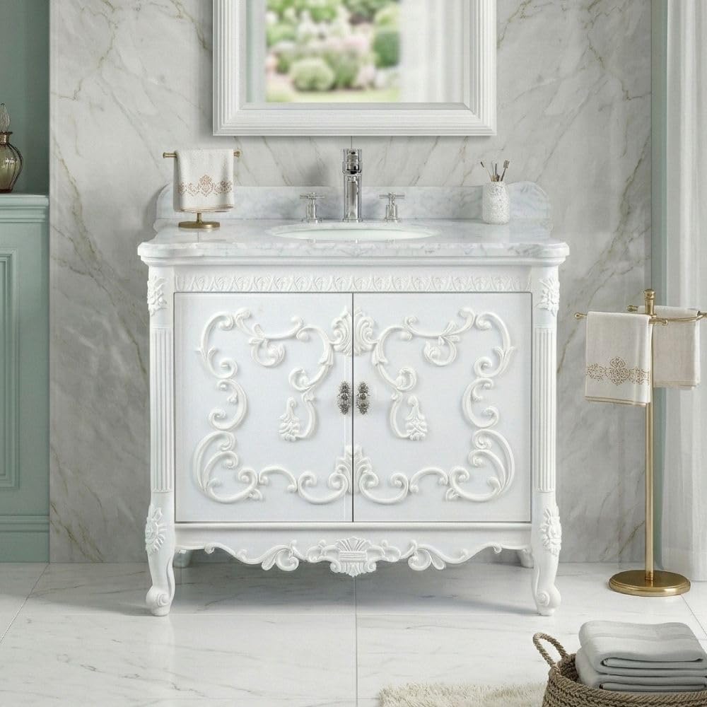 40" Carrara Marble Vanity