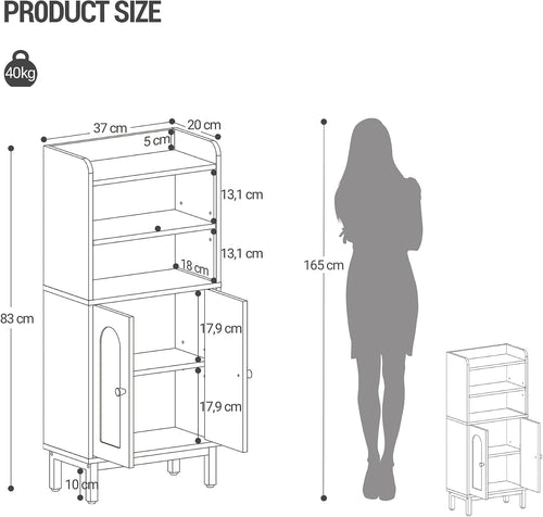 2-Door Small Bathroom Cabinet