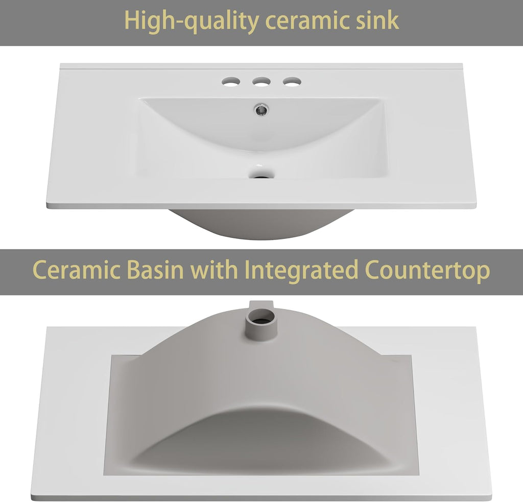 30" Freestanding Bathroom Vanity Blue