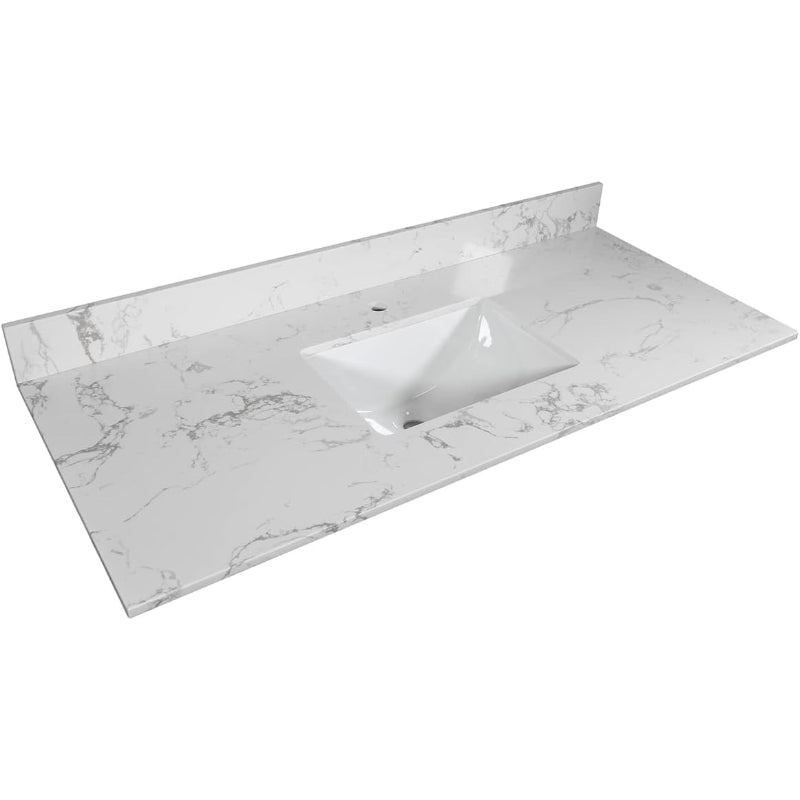 43" Carrara Marble Vanity Top with Sink