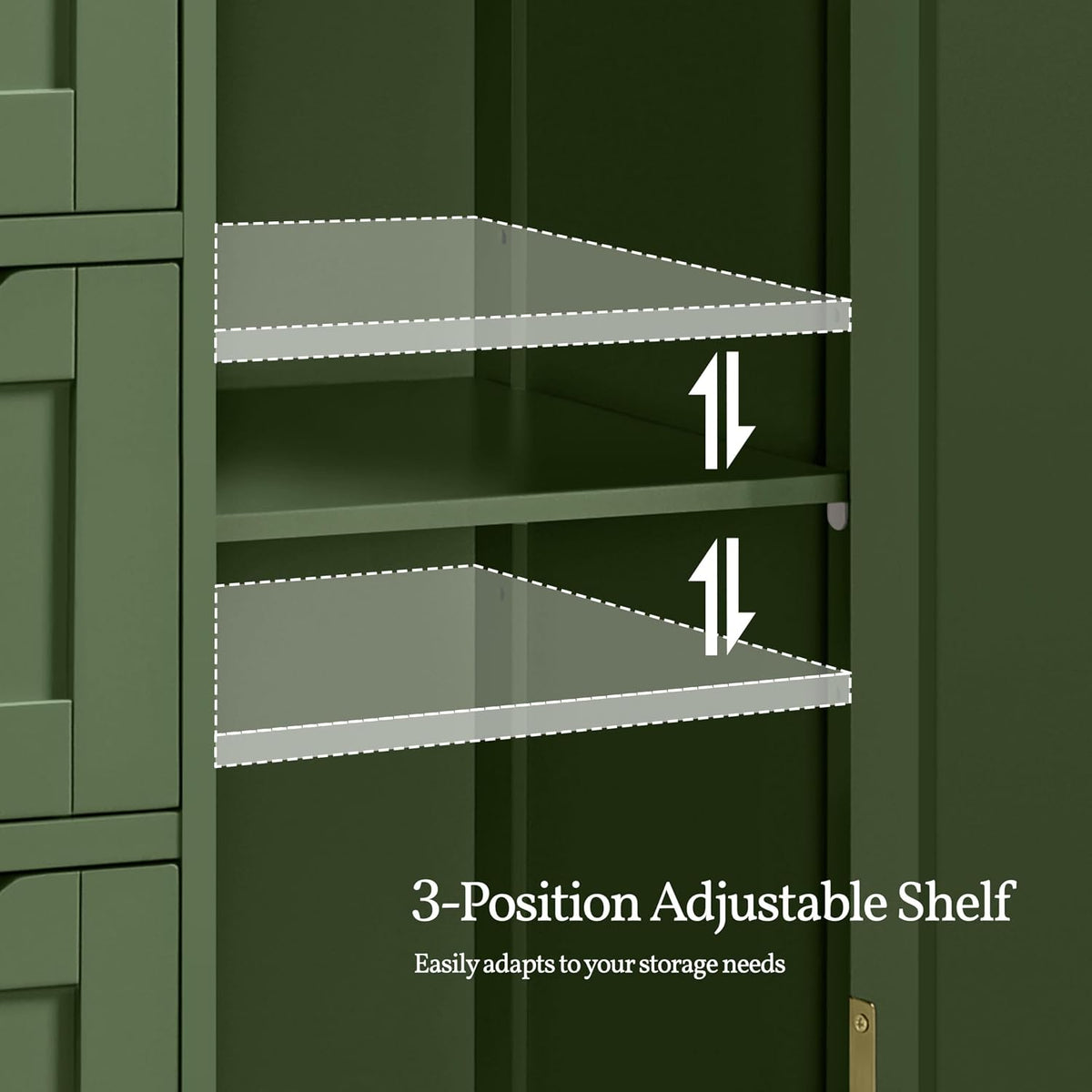 3-Drawer Bathroom Cabinet Green