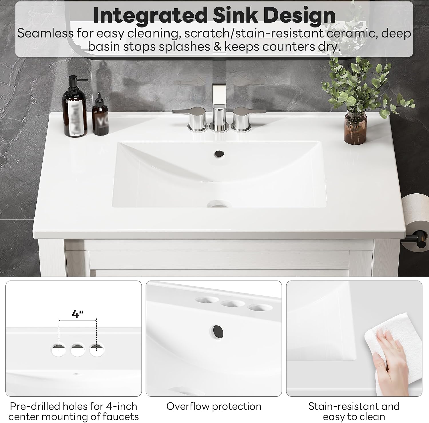30" Bathroom Vanity with Sink