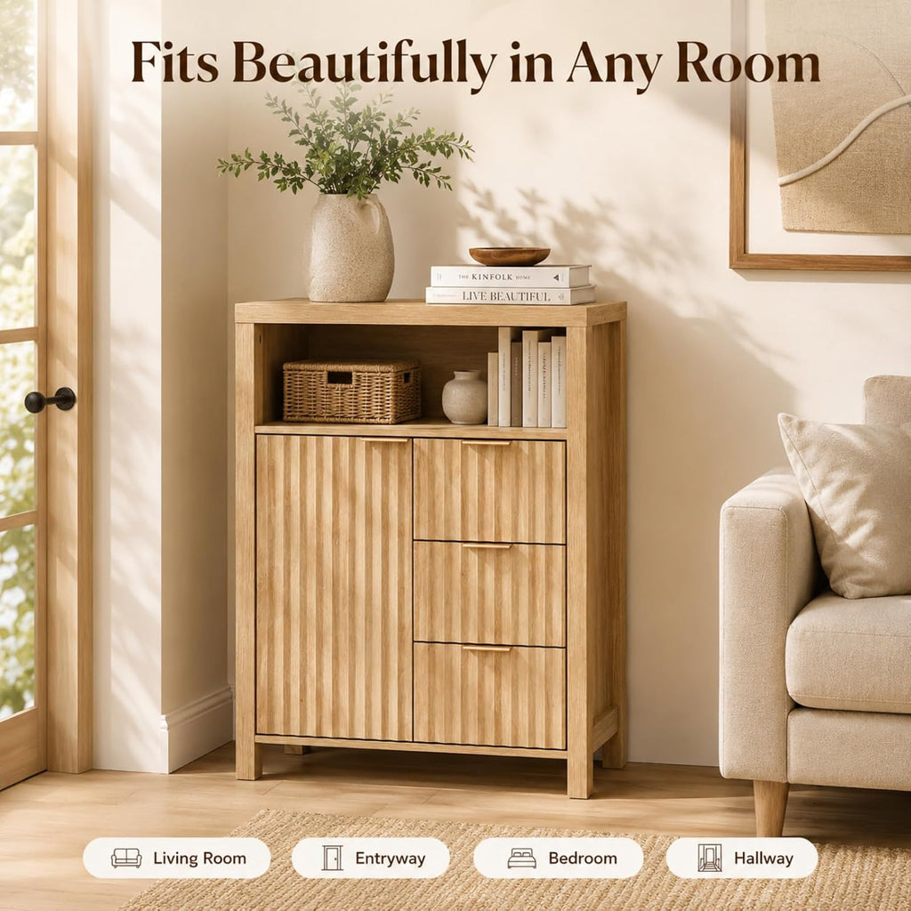 Slim Bathroom Storage Cabinet Oak