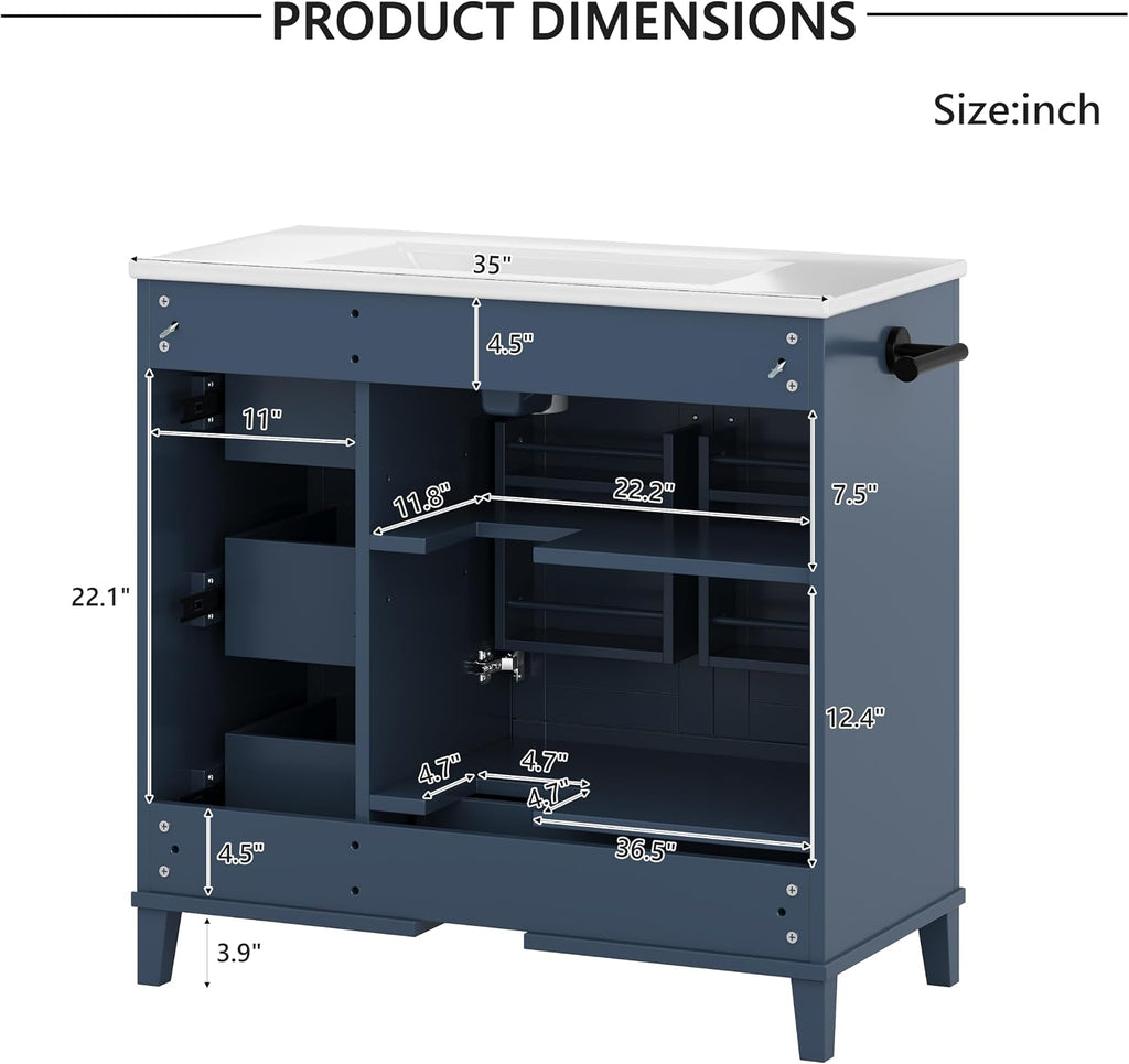 36" Freestanding Bathroom Vanity