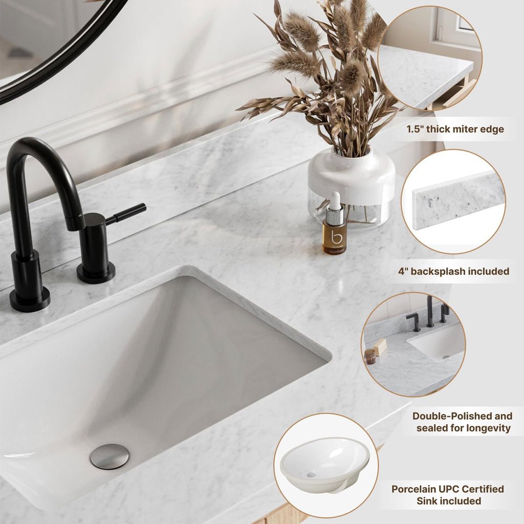 48" Bathroom Vanity White