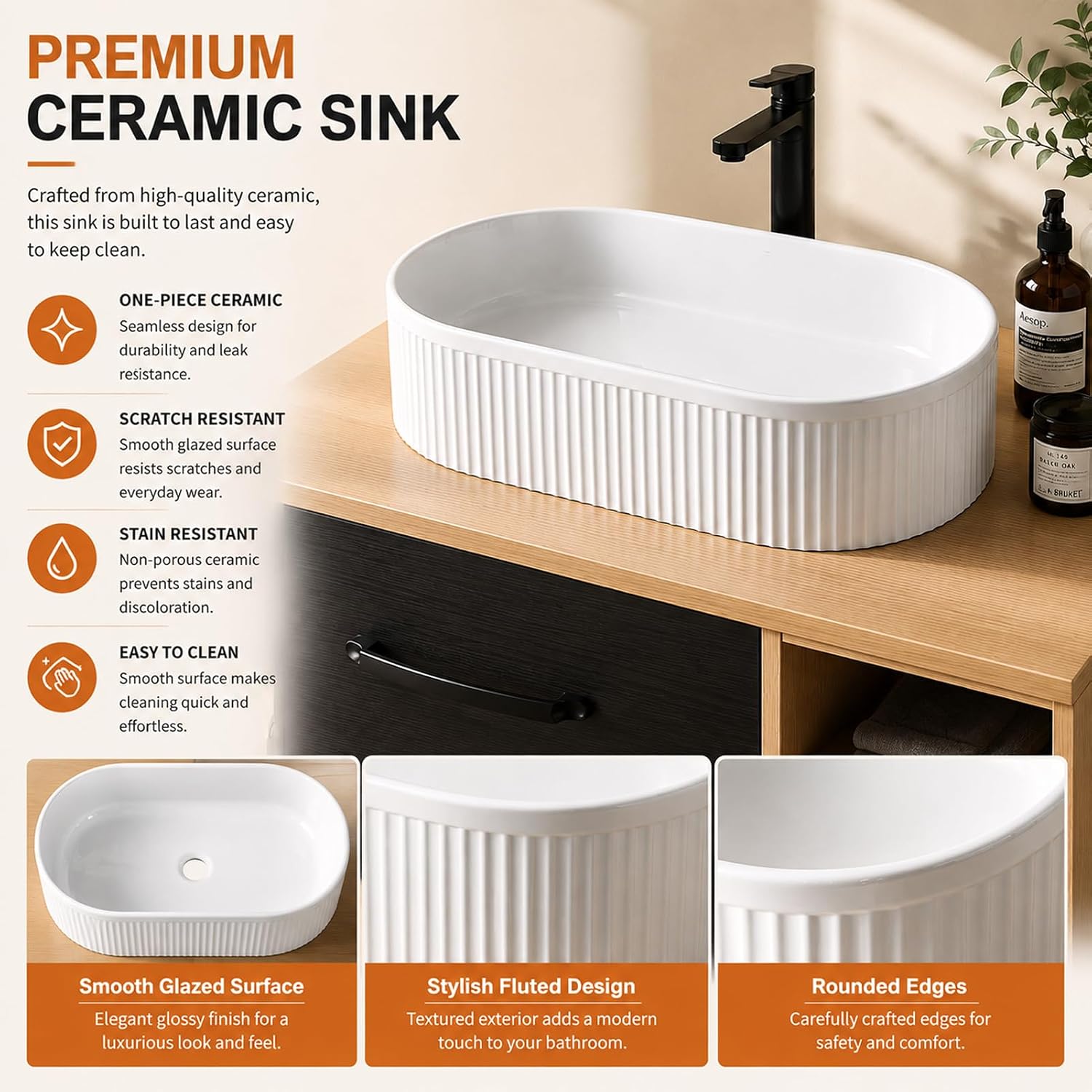 30" Floating Bathroom Vanity Black