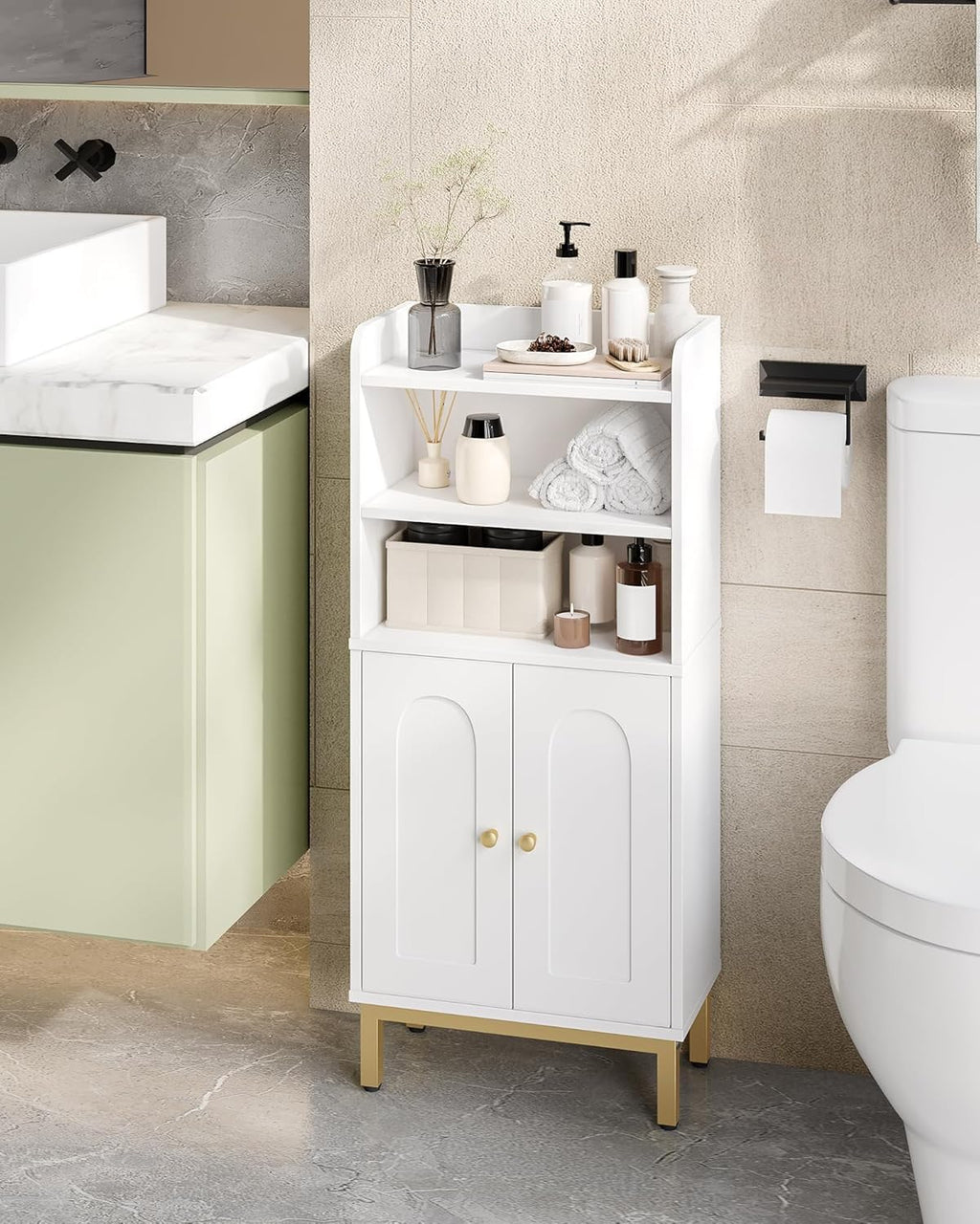 2-Door Small Bathroom Cabinet