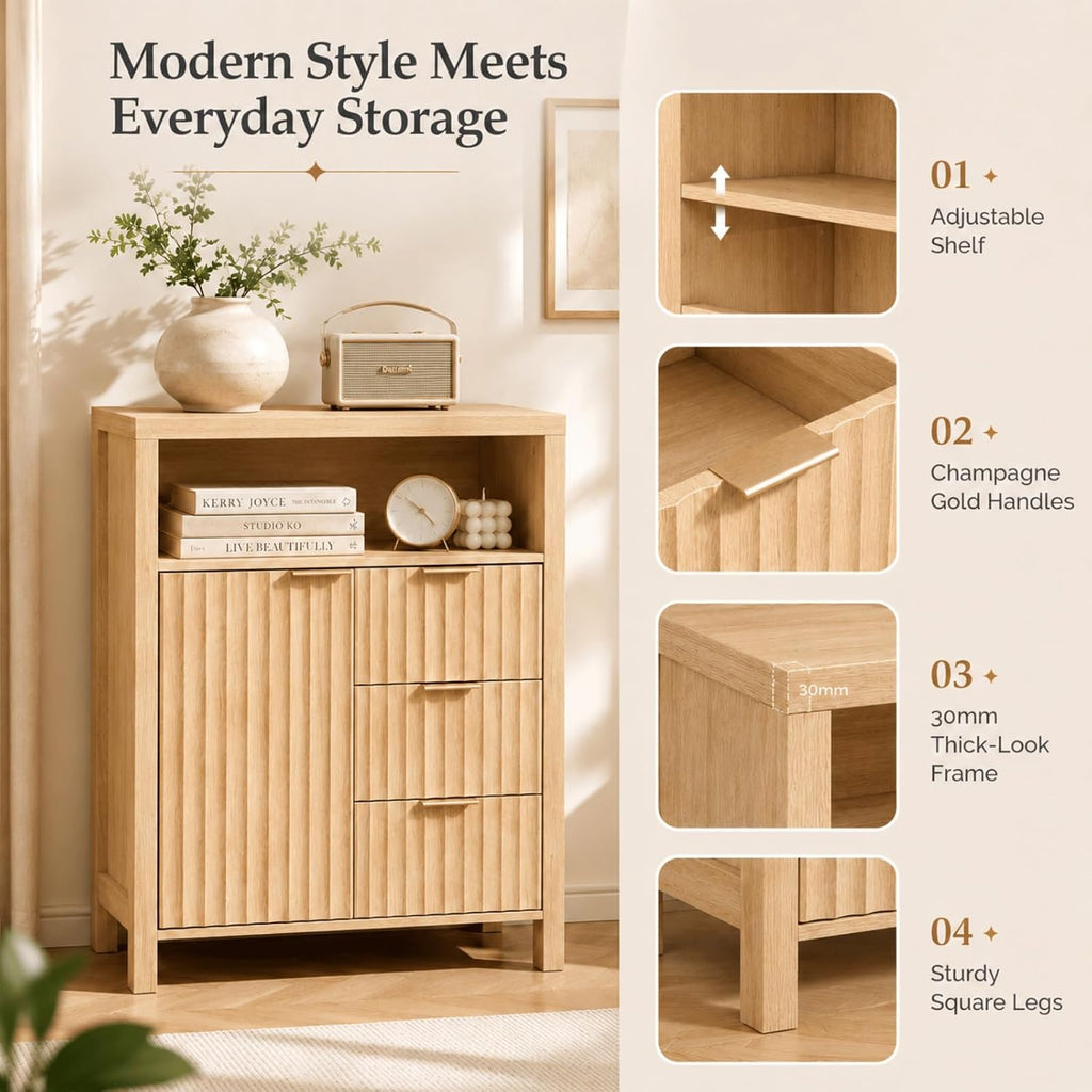 Slim Bathroom Storage Cabinet Oak