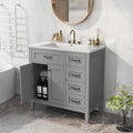 36" Gray Bathroom Vanity with Sink