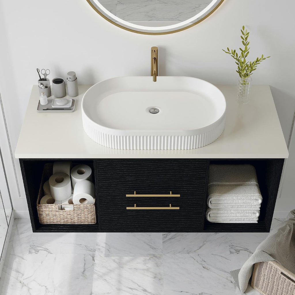 40" Floating Bathroom Vanity Black