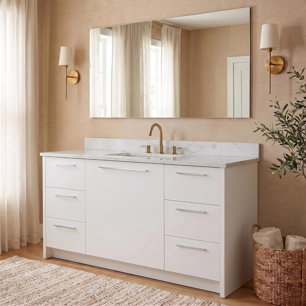48" Solid Wood Bathroom Vanity White