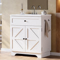 30" Farmhouse Bathroom Vanity White