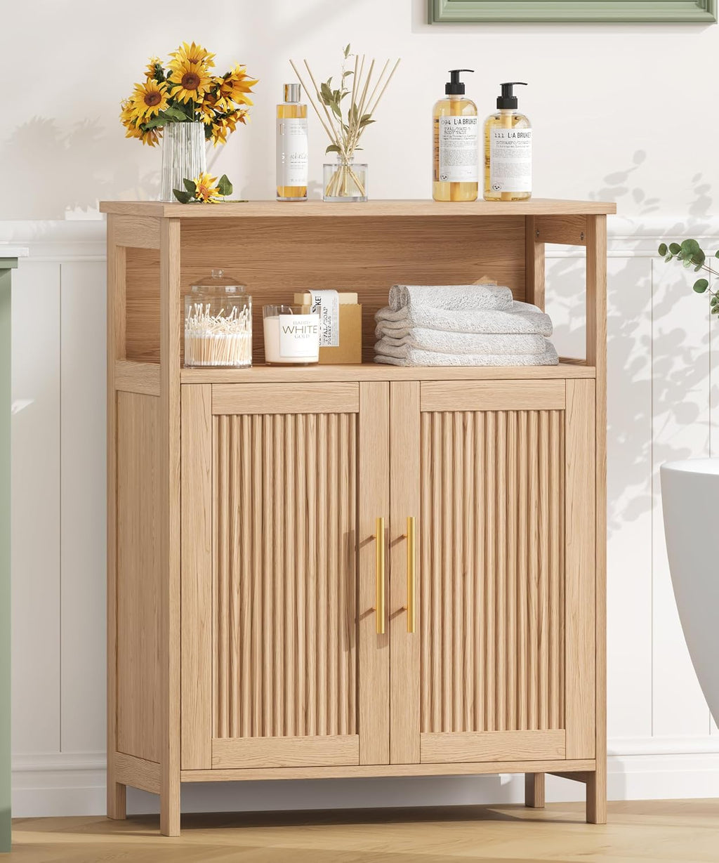 2-Door Bathroom Cabinet Oak