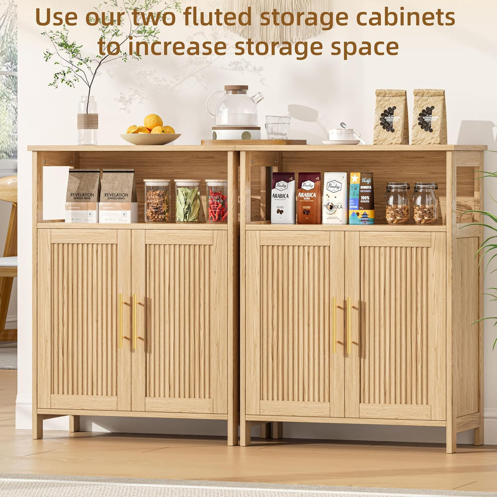 2-Door Bathroom Cabinet Oak