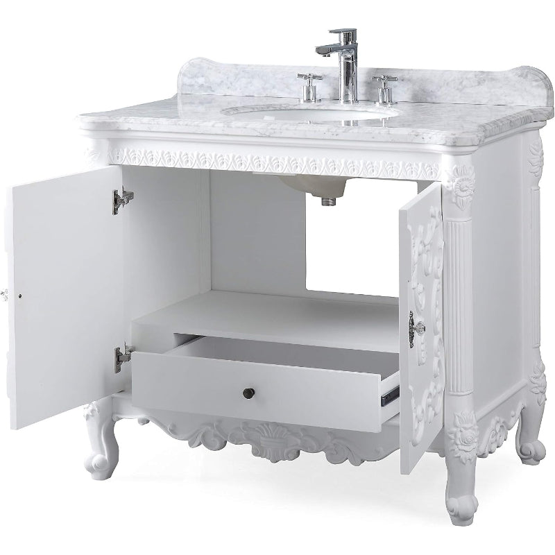 40" Carrara Marble Vanity